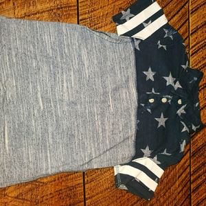 Boys qtr button shirt